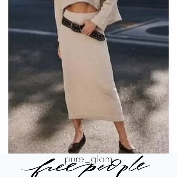 Free People sweater set top and midi skirt - Picture 6 of 6